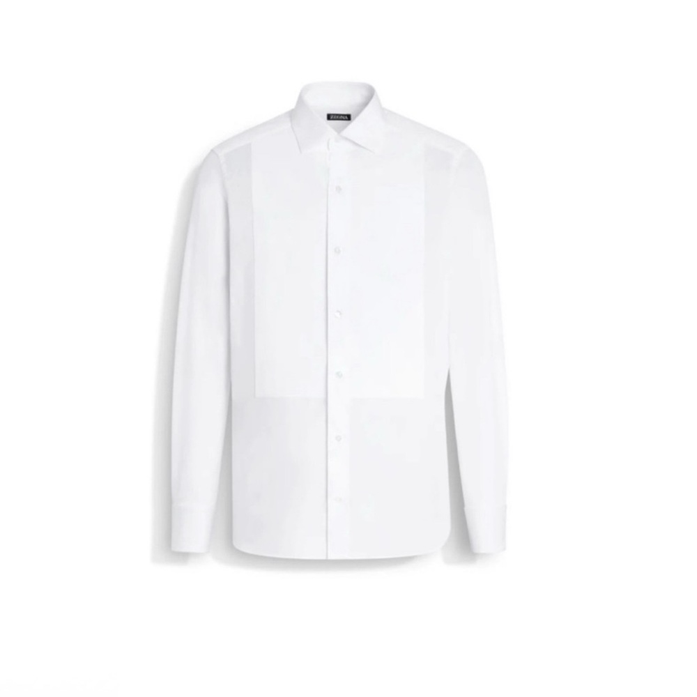 Zegna Tuxedo White French Cuff Panel Front Dress
shirt 44/17.5